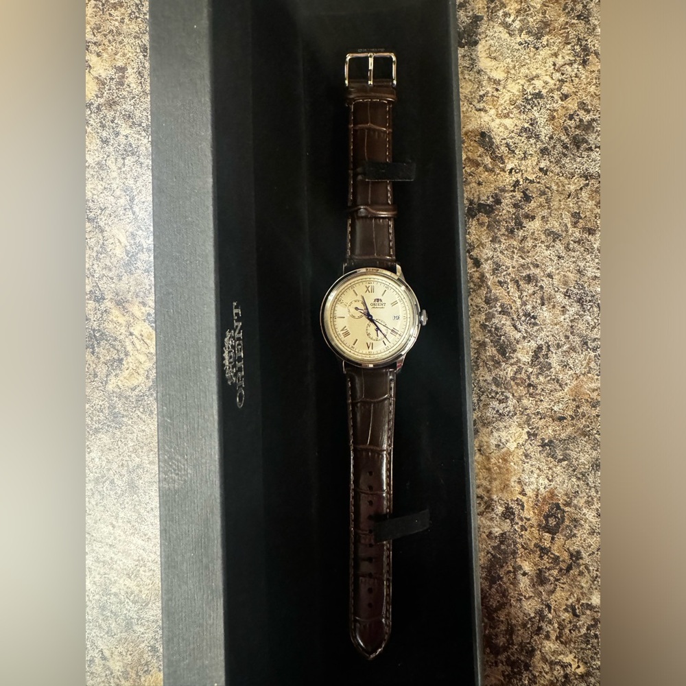 Orient Men’s Bambino Watch - Brown Leather